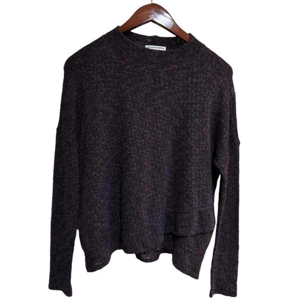 American Eagle Sweater Women’s Size large purple Lightweight crewneck